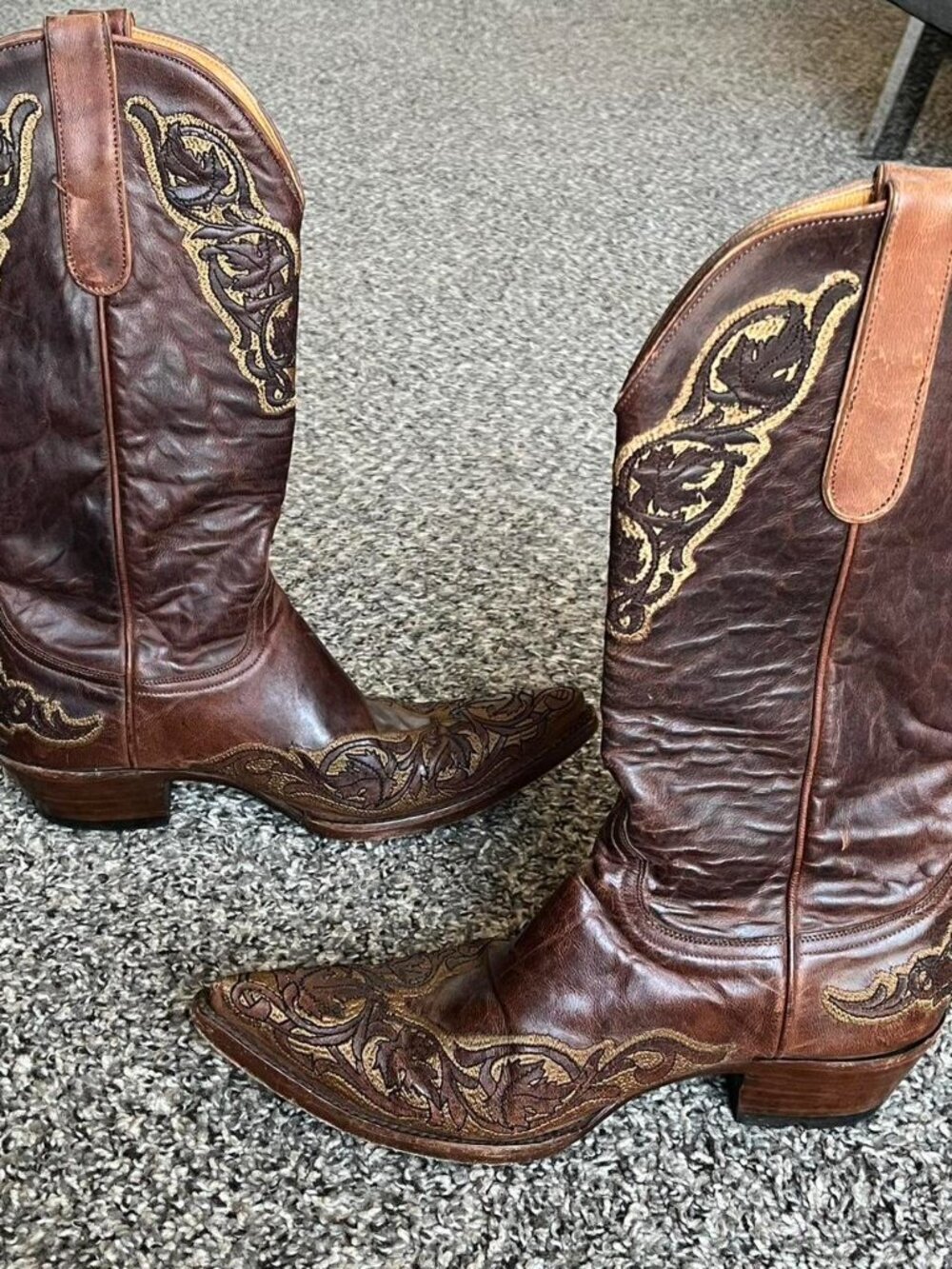 Old Gringo Brown Leather Cowboy Boots Wmn 8.5B Western Country Farm Barn Chores - Picture 3 of 6